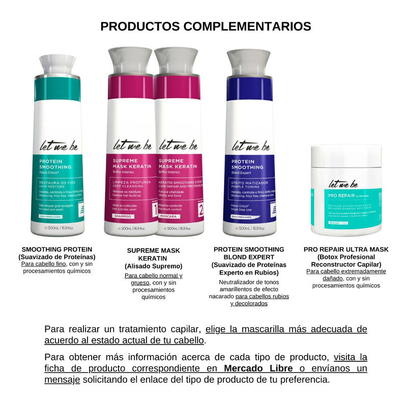 Mascarilla Post Alisado Let Me Be Efecto Matizador Rubios