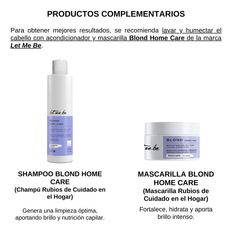 Acondicionador Post Alisado Let Me Be Matizador Rubios