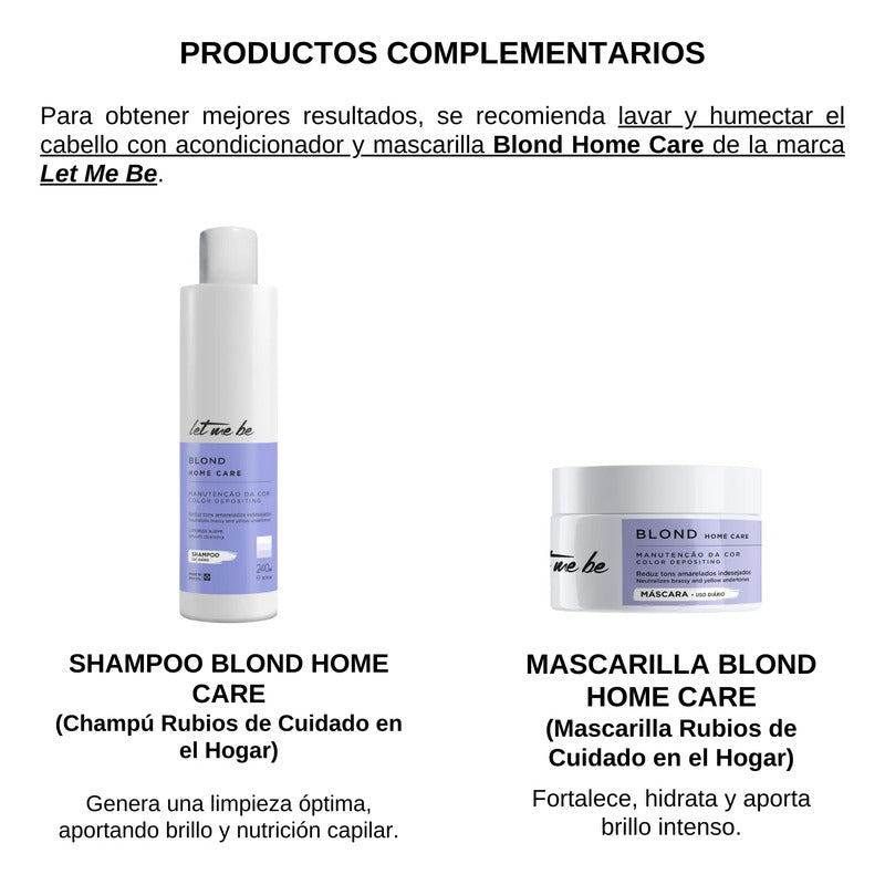 Acondicionador Post Alisado Let Me Be Matizador Rubios
