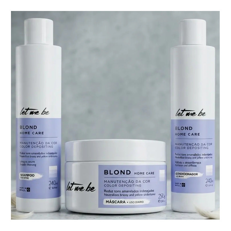 Kit Post Alisado Rubios Let Me Be Champú Acondicionador Mask