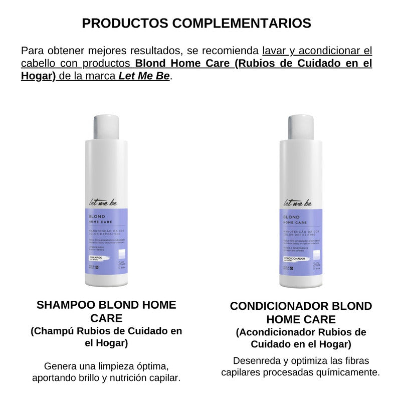 Mascarilla Post Alisado Let Me Be Efecto Matizador Rubios