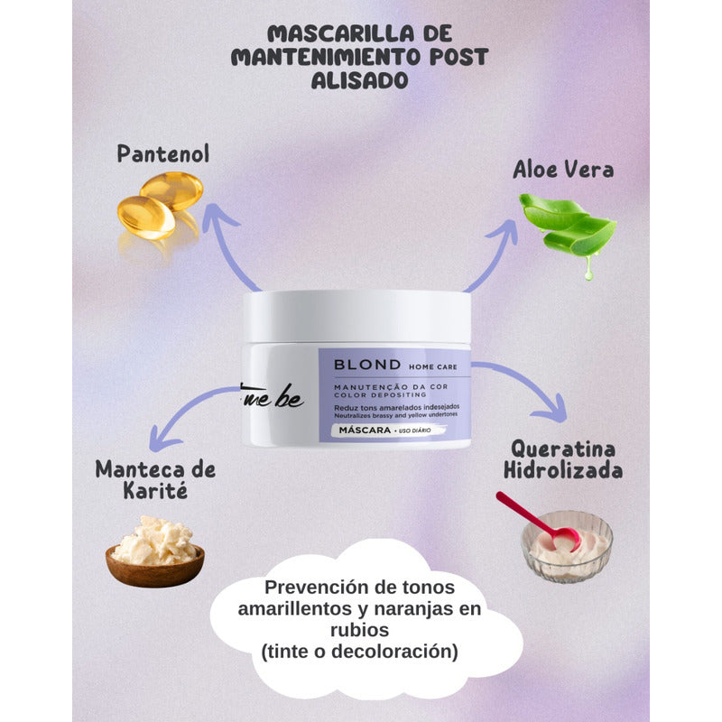 Mascarilla Post Alisado Let Me Be Efecto Matizador Rubios