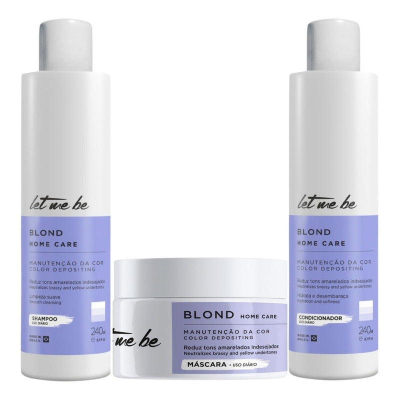 Kit Post Alisado Rubios Let Me Be Champú Acondicionador Mask