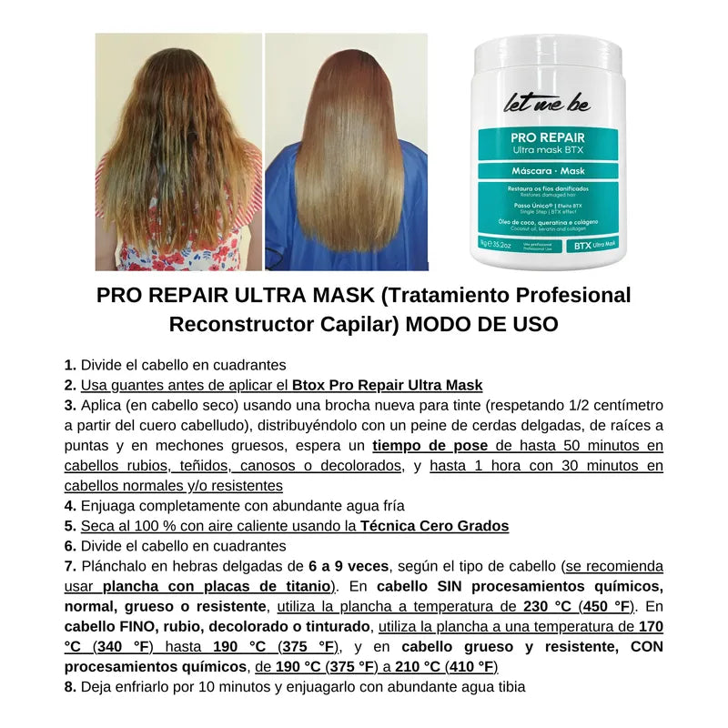 Tratamiento Reconstructor Capilar Pro Repair Let Me Be 1 Kg