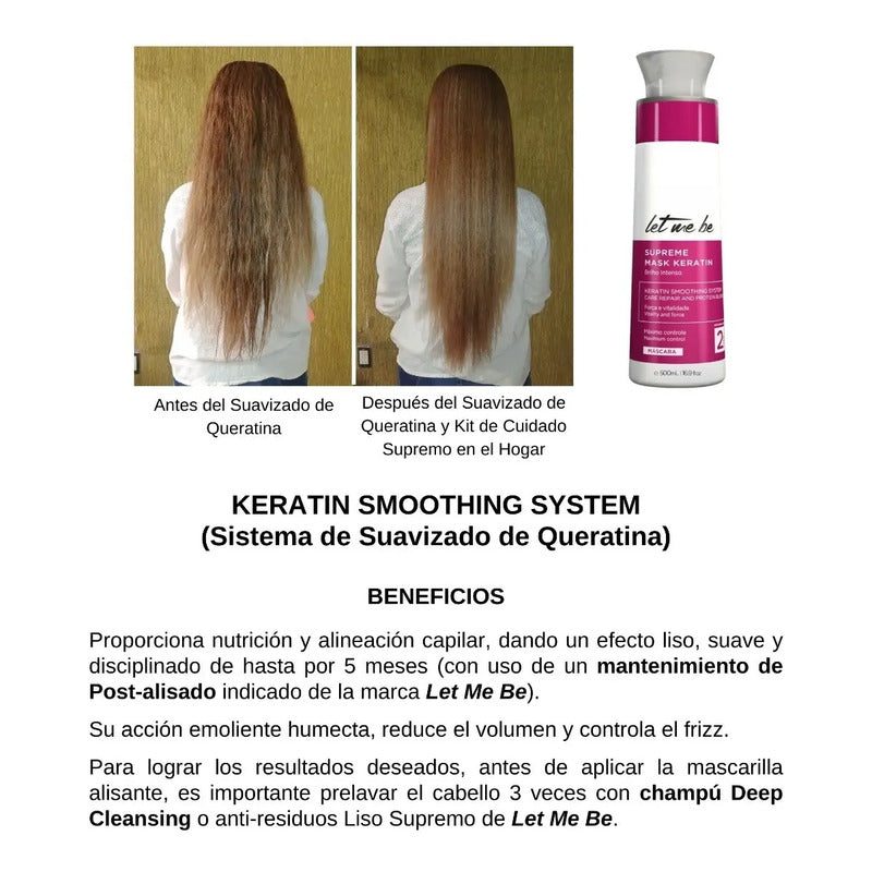 Alisado Permanente Let Me Be Keratin Smoothing System Mask