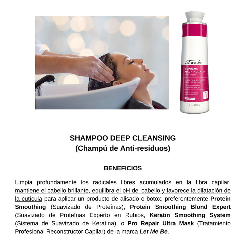 Let Me Be Deep Cleansing 1 L Shampoo Prelavado Antirresiduos