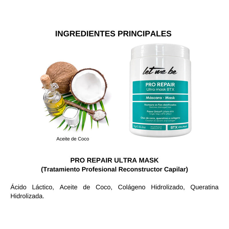 Tratamiento Reconstructor Capilar Pro Repair Let Me Be 1 Kg