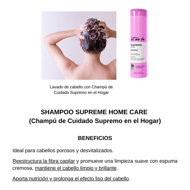 Kit Post Alisado Reestructurante Supreme Home Care Let Me Be