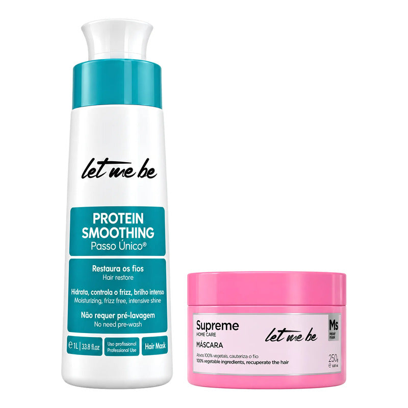 Alisado Orgánico 1 L + Postalisado Reparador Mask Let Me Be