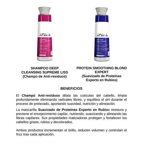 Alisado Antiresiduos Protein Smoothing Matiz Blond Home Care