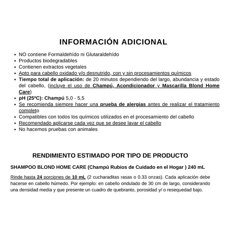 Shampoo Post Alisado Let Me Be Matizador Rubios Sin Sulfatos