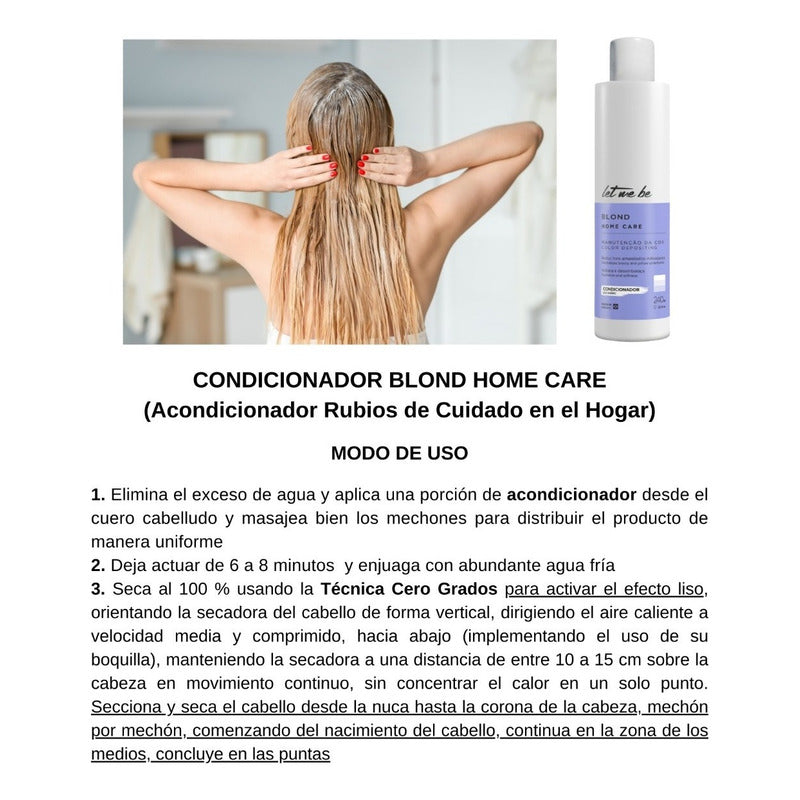 Kit Post Alisado Rubios Let Me Be Champú Acondicionador Mask