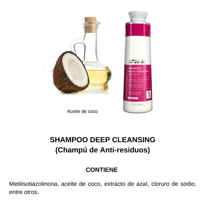 Let Me Be Deep Cleansing 1 L Shampoo Prelavado Antirresiduos