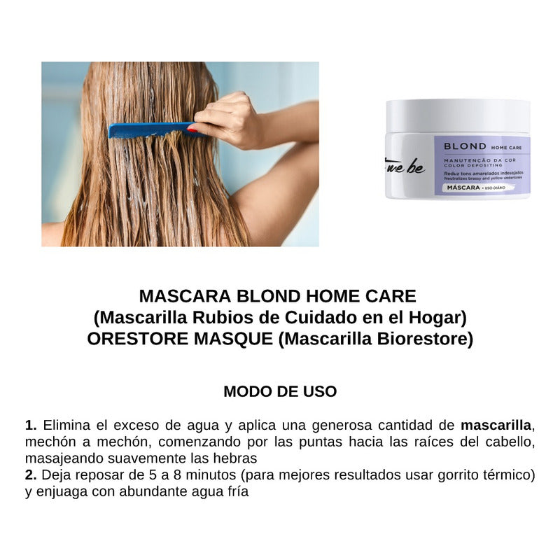 Mascarilla Post Alisado Let Me Be Efecto Matizador Rubios