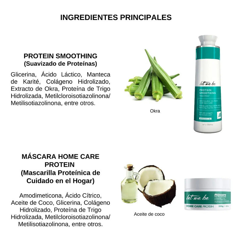 Alisado Orgánico 1 L + Postalisado Hidratante Mask Let Me Be