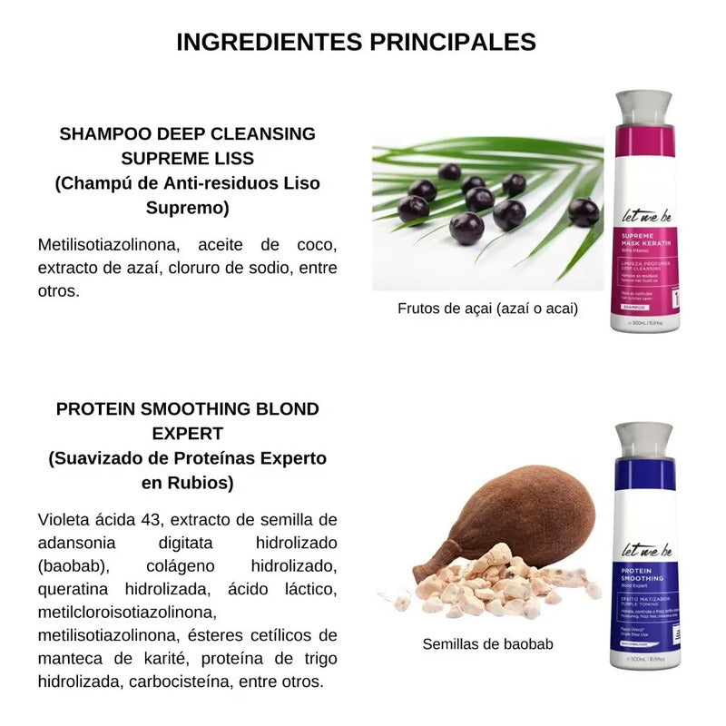 Alisado Antiresiduos Protein Smoothing Matiz Blond Home Care
