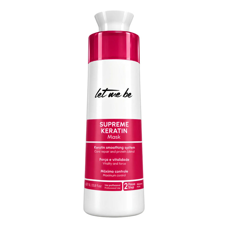 Kit Alisado Permanente Let Me Be 1 L: Tratamiento Keratin Smoothing System + Shampoo Antirresiduos Deep Cleansing