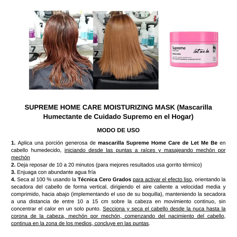 Alisado Orgánico 1 L + Postalisado Reparador Mask Let Me Be