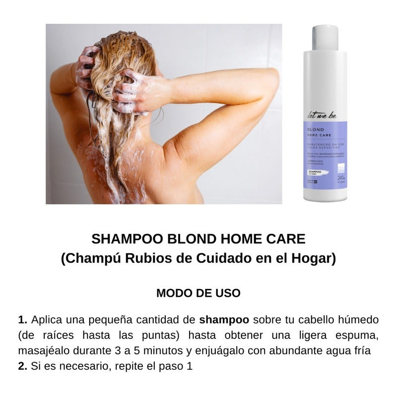 Kit Post Alisado Rubios Let Me Be Champú Acondicionador Mask