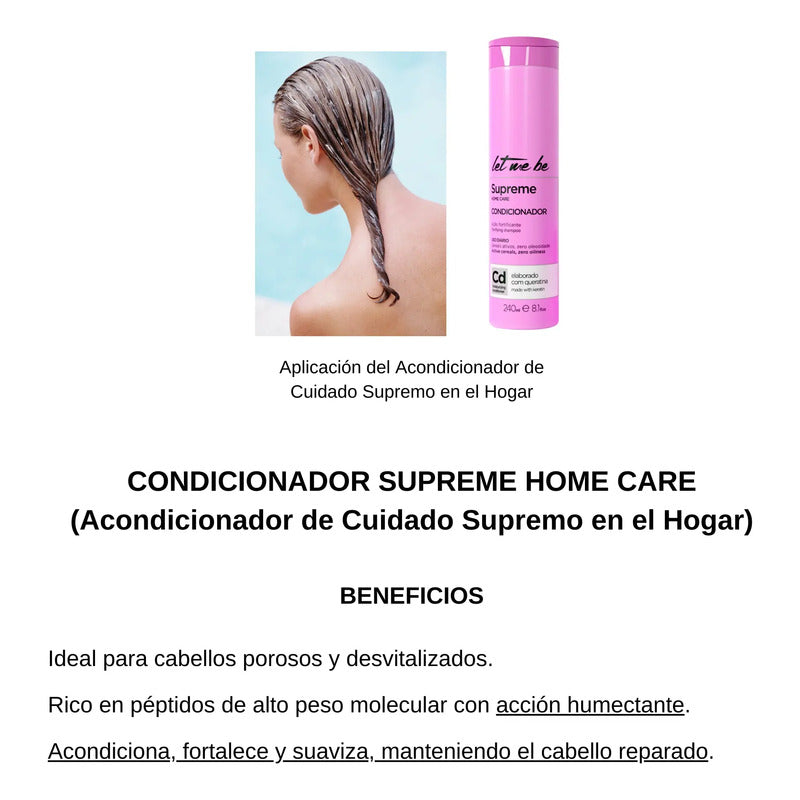 Acondicionador Postalisado Reparador Let Me Be Nutre Suaviza