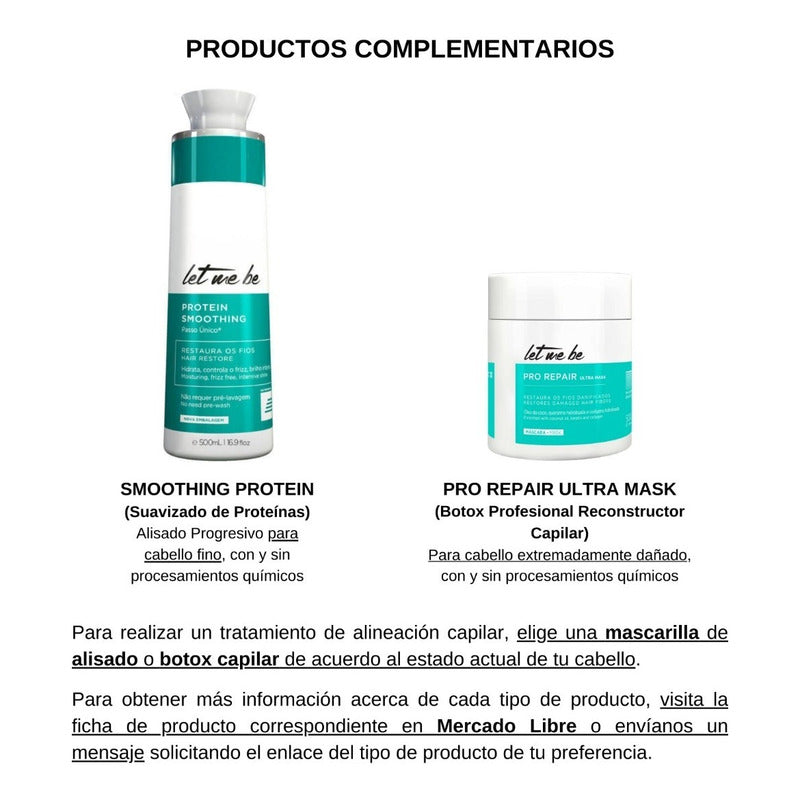 Post-alisado Hidratante Champú Home Care Protein Let Me Be