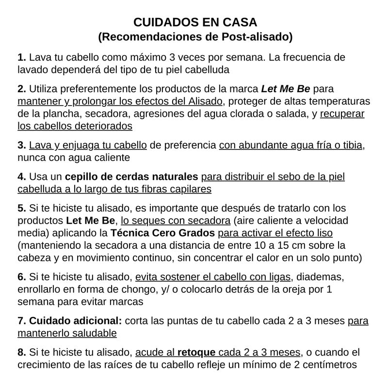 Mascarilla Capilar Nutritiva Let Me Be Hidratación Profunda