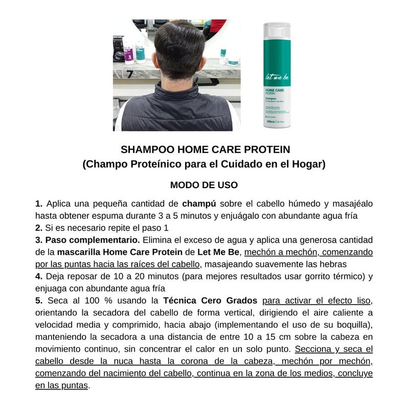Post-alisado Hidratante Champú Home Care Protein Let Me Be