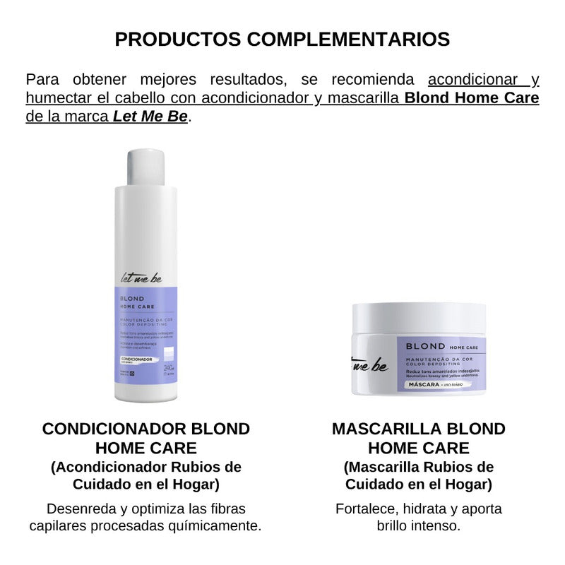 Shampoo Post Alisado Let Me Be Matizador Rubios Sin Sulfatos