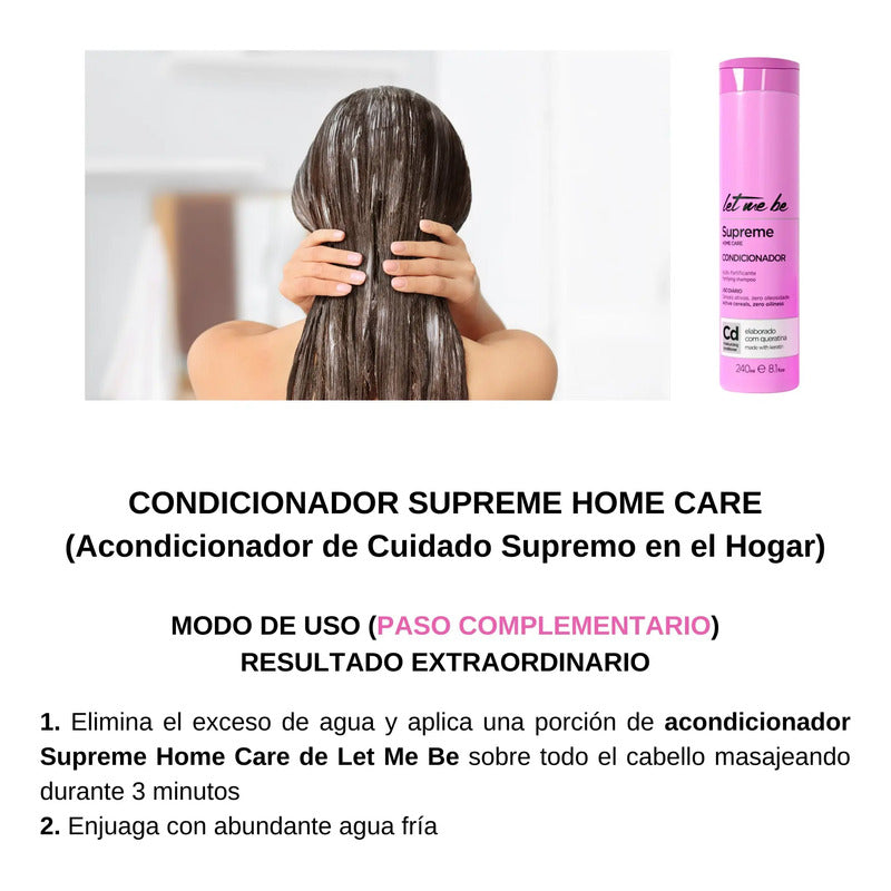Champú Post Alisado Reparador Let Me Be Prolonga Efecto Liso