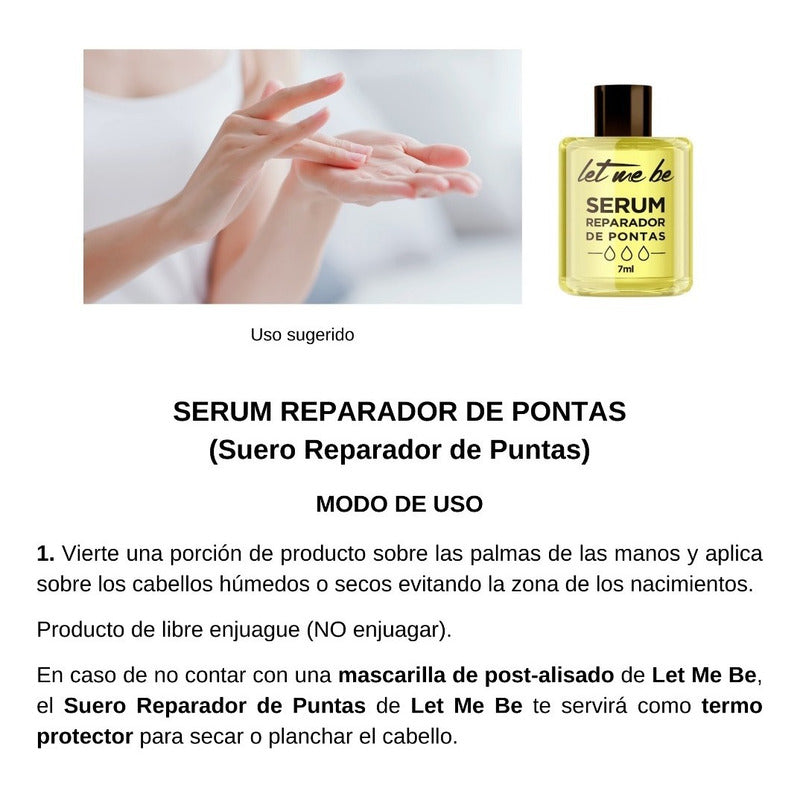 Sérum Reparador De Puntas Let Me Be Protector Térmico 3 Pzas