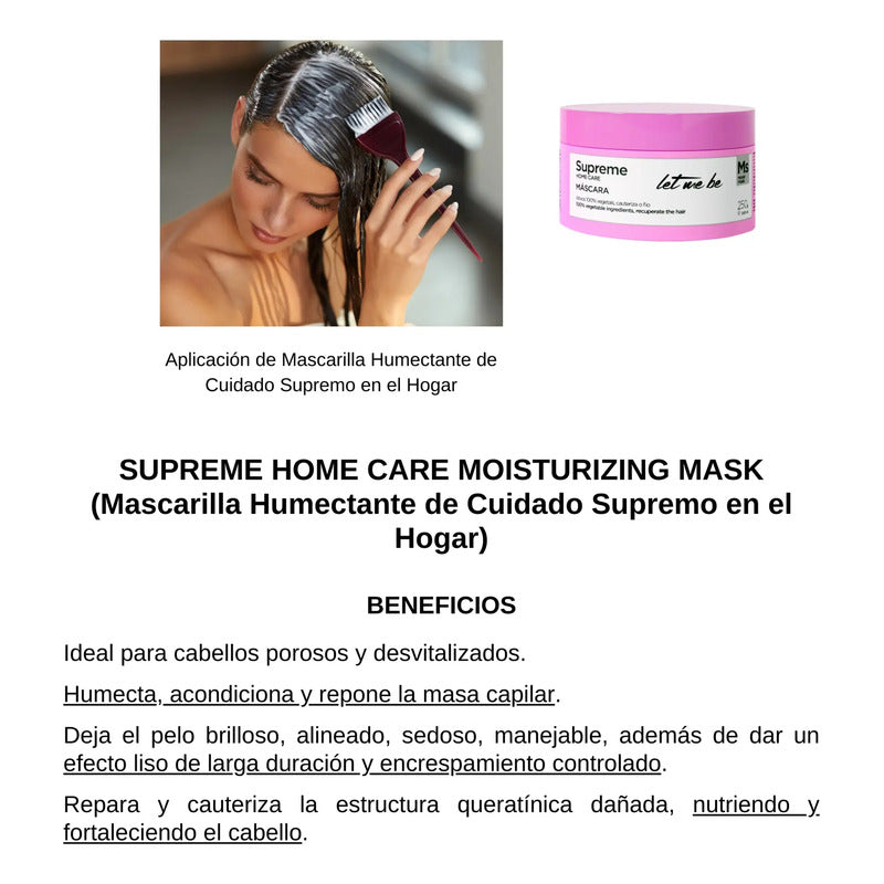 Kit Post Alisado Reestructurante Supreme Home Care Let Me Be