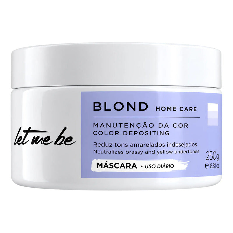 Kit Postalisado Efecto Matizador Let Me Be: Mascarilla Antifrizz + Shampoo Nutritivo + Acondicionador Hidratante