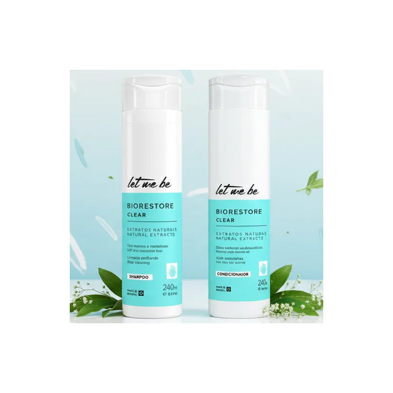 Kit Postalisado Biorestore Let Me Be: 1 Shampoo Postalisado Nutritivo 240ml + 1 Acondicionador Hidratante 240ml