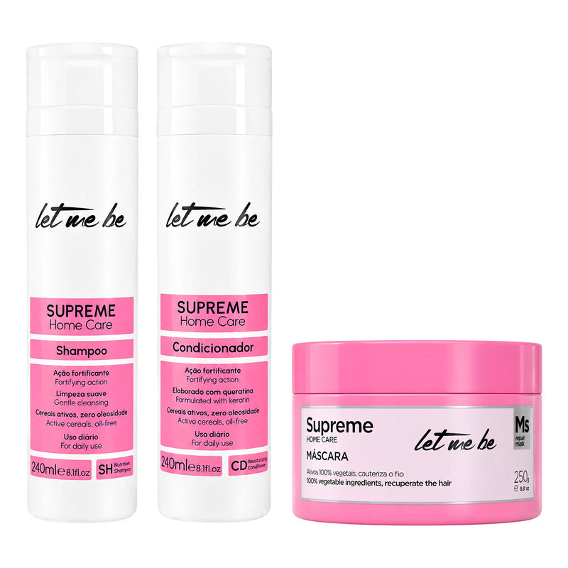 Kit Post Alisado Reestructurante Supreme Home Care Let Me Be