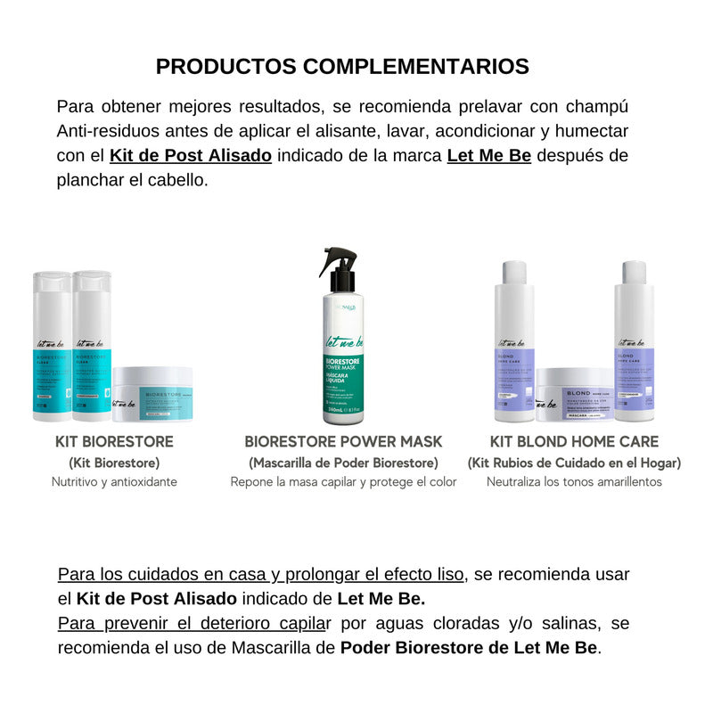 Bótox Anti Frizz Matizador Let Me Be 250g Pelo Rubio Y Canas